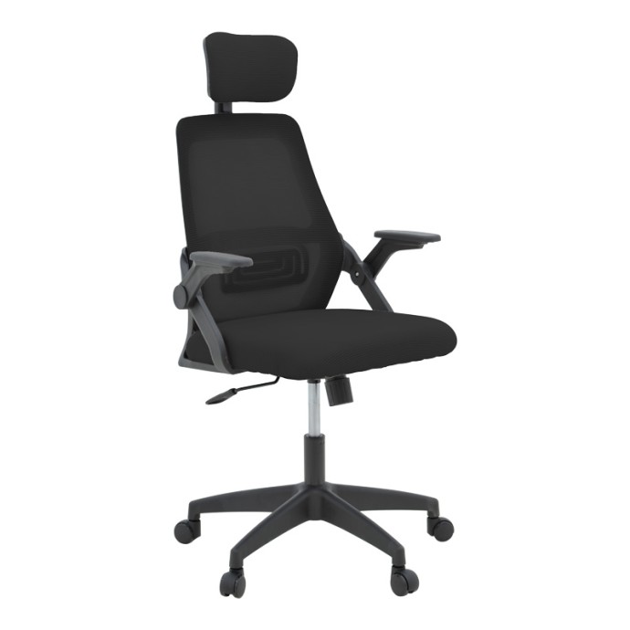 PEJA ΚΑΡΕΚΛΑ ΓΡΑΦΕΙΟΥ MESH ΥΦΑΣΜΑ ΜΑΥΡΟ 58x60x107-117cm
