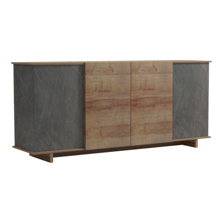 ZAFORE ΜΠΟΥΦΕΣ ΣΕ OAK-ΓΚΡΙ ΜΑΡΜΑΡΟΥ 180x45x80cm