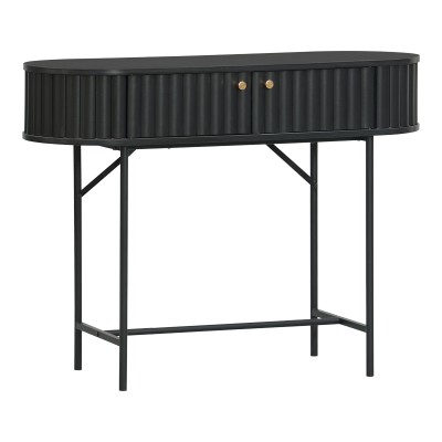 ZAKRO ΚΟΝΣΟΛΑ MDF-ΜΕΤΑΛΛΟ ΣΕ ΜΑΥΡΗ ΑΠΟΧΡΩΣΗ 100x35x75cm
