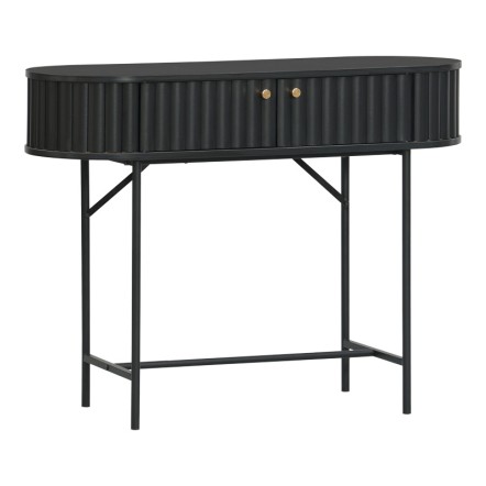 ZAKRO ΚΟΝΣΟΛΑ MDF-ΜΕΤΑΛΛΟ ΣΕ ΜΑΥΡΗ ΑΠΟΧΡΩΣΗ 100x35x75cm