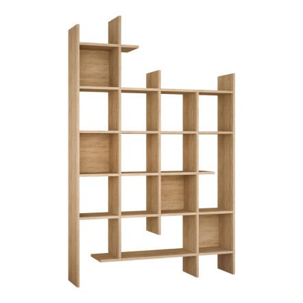 MANCO ΒΙΒΛΙΟΘΗΚΗ ΣΕ OAK ΑΠΟΧΡΩΣΗ 122x25.5x188cm