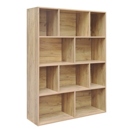 EVERGIN ΒΙΒΛΙΟΘΗΚΗ MDF ΣΕ OAK ΑΠΟΧΡΩΣΗ 100x30x135cm