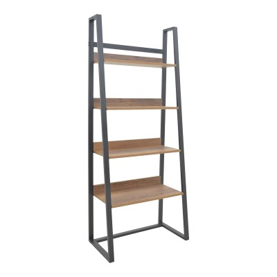 RYDER ΒΙΒΛΙΟΘΗΚΗ ΚΑΡΥΔΙ-ΜΑΥΡΟ 75x36x185cm