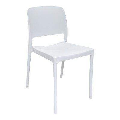 FENXY ΚΑΡΕΚΛΑ PP ΣΕ ΛΕΥΚΗ ΑΠΟΧΡΩΣΗ 38x42x77cm