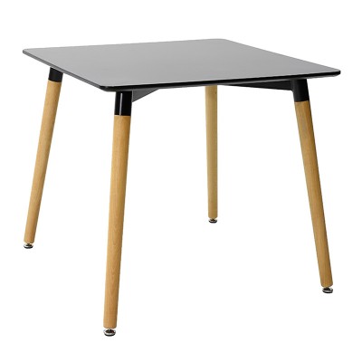 NATALI ΤΡΑΠΕΖΙ MDF ΜΑΥΡΟ-ΠΟΔΙΑ ΦΥΣΙΚΟ 80x80x76cm