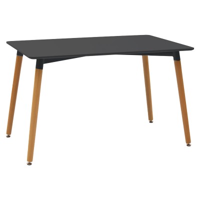NATALI ΤΡΑΠΕΖΙ MDF ΜΑΥΡΟ-ΠΟΔΙΑ ΦΥΣΙΚΟ 120x80x76cm