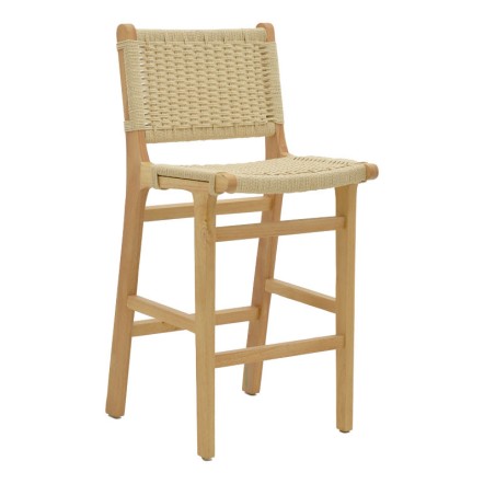 JULIEN ΣΚΑΜΠΟ ΜΠΑΡ RUBBERWOOD ΦΥΣΙΚΟ-ΕΔΡΑ ΦΥΣΙΚΟ ΣΧΟΙΝΙ 45x46x95cm