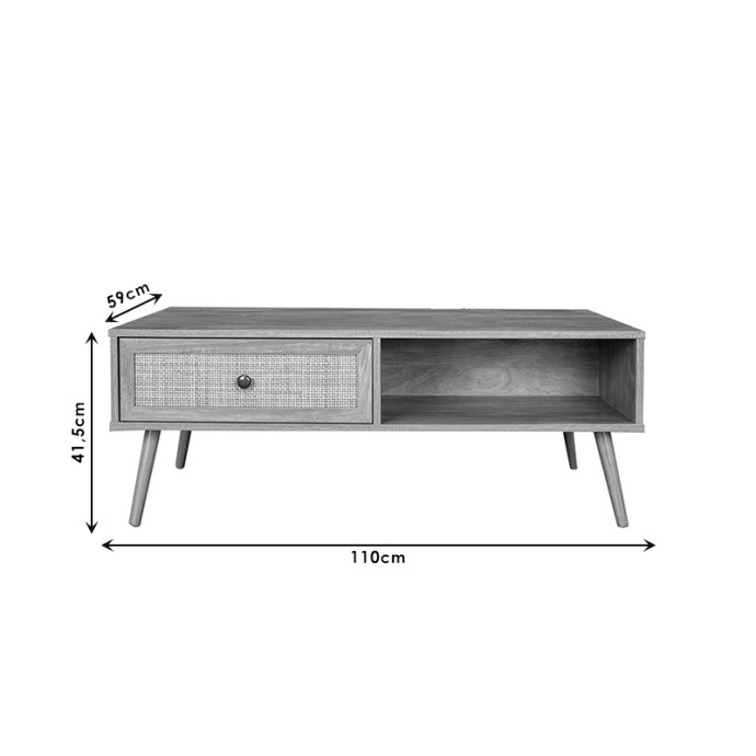 OSLO ΤΡΑΠΕΖΙ ΣΑΛΟΝΙΟΥ 110x59x41,5cm SONOMA