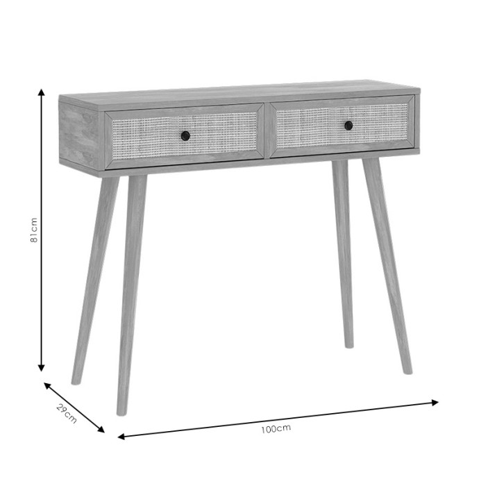 OSLO ΚΟΝΣΟΛΑ 100x29x81cm SONOMA