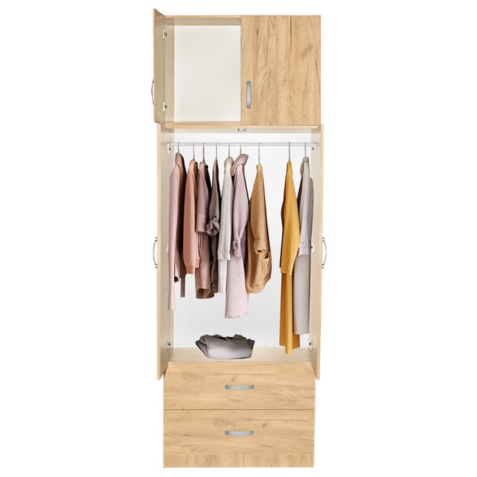 ZELIA ΝΤΟΥΛΑΠΑ ΔΙΦΥΛΛΗ ΜΕ ΠΑΤΑΡΙ 79x42x240cm ΦΥΣΙΚΟ