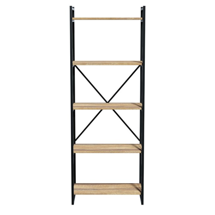 BAKER ΒΙΒΛΙΟΘΗΚΗ ΚΑΡΥΔΙ-ΜΑΥΡΟ 66X34X180ΕΚ