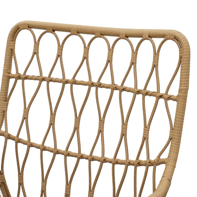 NAOKI ΠΟΛΥΘΡΟΝΑ 70x75x99cm ΜΕΤΑΛΛΟ ΜΑΥΡΟ-PE ΦΥΣΙΚΟ-ΜΑΞΙΛΑΡΙ