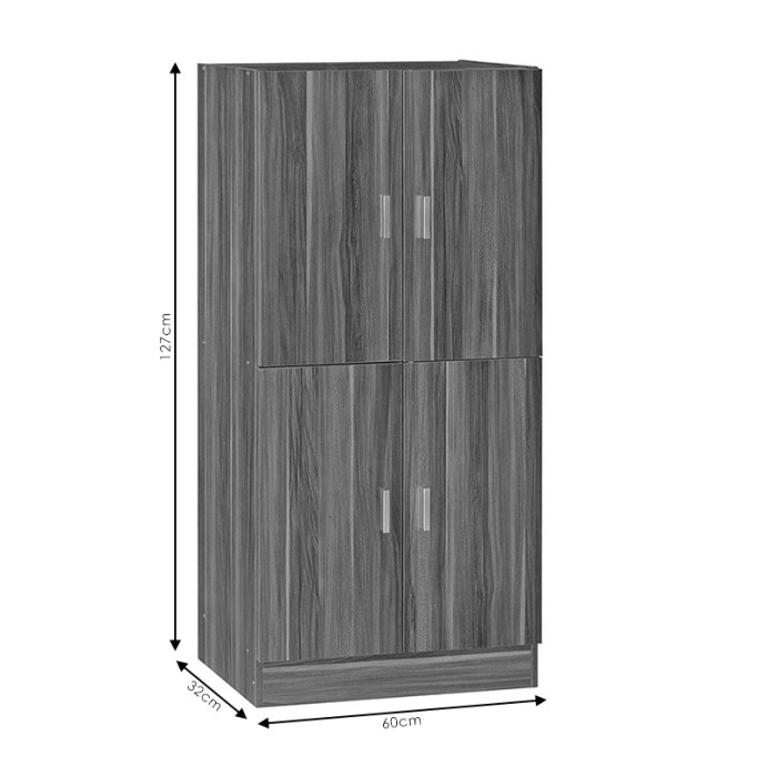 FELICITY ΠΑΠΟΥΤΣΟΘΗΚΗ-ΝΤΟΥΛΑΠΙ 60x32xY127cm ΧΡΩΜΑ ΚΑΡΥΔΙ 