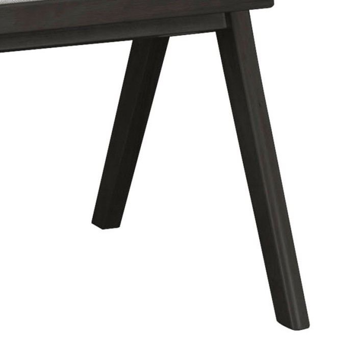 WINSLOW ΠΟΛΥΘΡΟΝΑ 56,4x63,5x80,5cm ΞΥΛΟ RUBBERWOOD ΜΑΥΡΟ-PVC RATTAN ΦΥΣΙΚΟ-ΥΦΑΣΜΑ ΓΚΡΙ