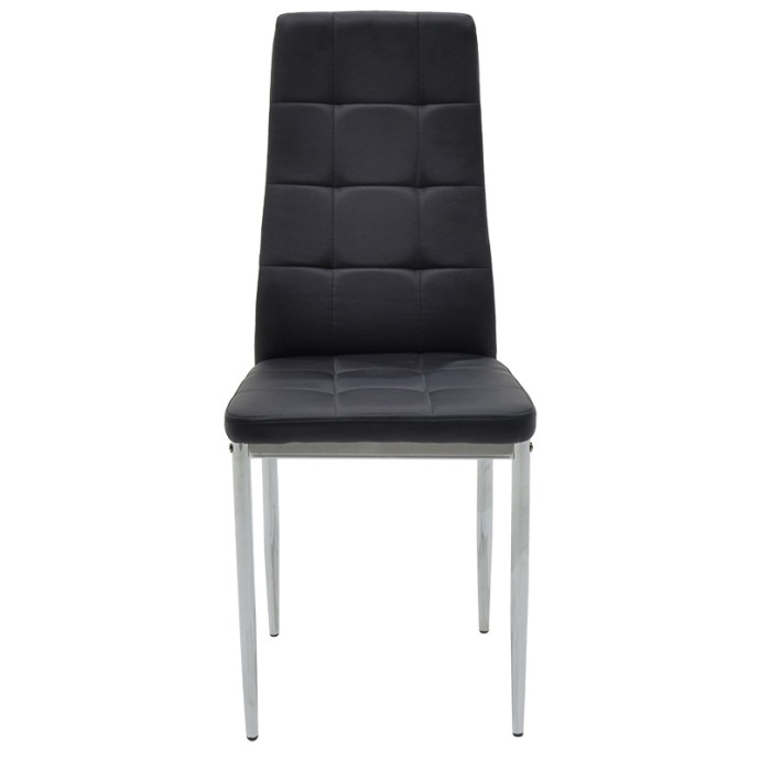 CUBE ΚΑΡΕΚΛΑ 41x46xY97cm PU ΜΑΥΡΟ-ΠΟΔΙ ΧΡΩΜΙΟ