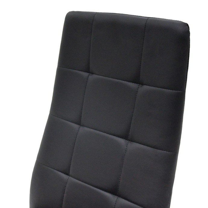 CUBE ΚΑΡΕΚΛΑ 41x46xY97cm PU ΜΑΥΡΟ-ΠΟΔΙ ΧΡΩΜΙΟ