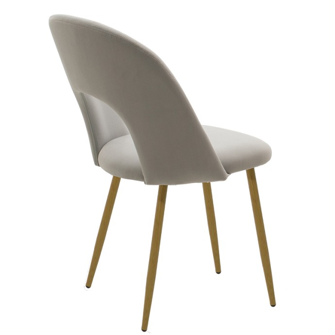 JONAH ΚΑΡΕΚΛΑ 55x57xY85cm ΎΦΑΣΜΑ ΒΕΛΟΥΔΟ ΓΚΡΙ-ΦΥΣΙΚΟ ΠΟΔΙ