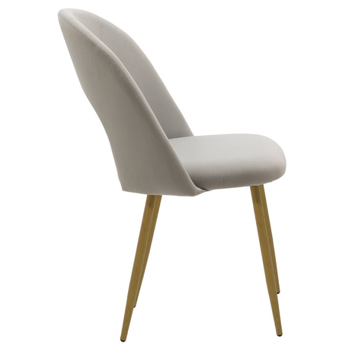 JONAH ΚΑΡΕΚΛΑ 55x57xY85cm ΎΦΑΣΜΑ ΒΕΛΟΥΔΟ ΓΚΡΙ-ΦΥΣΙΚΟ ΠΟΔΙ
