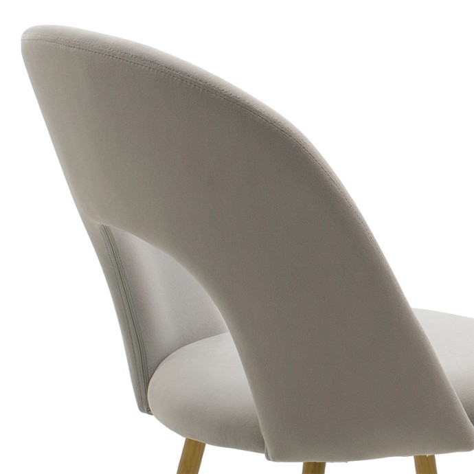 JONAH ΚΑΡΕΚΛΑ 55x57xY85cm ΎΦΑΣΜΑ ΒΕΛΟΥΔΟ ΓΚΡΙ-ΦΥΣΙΚΟ ΠΟΔΙ