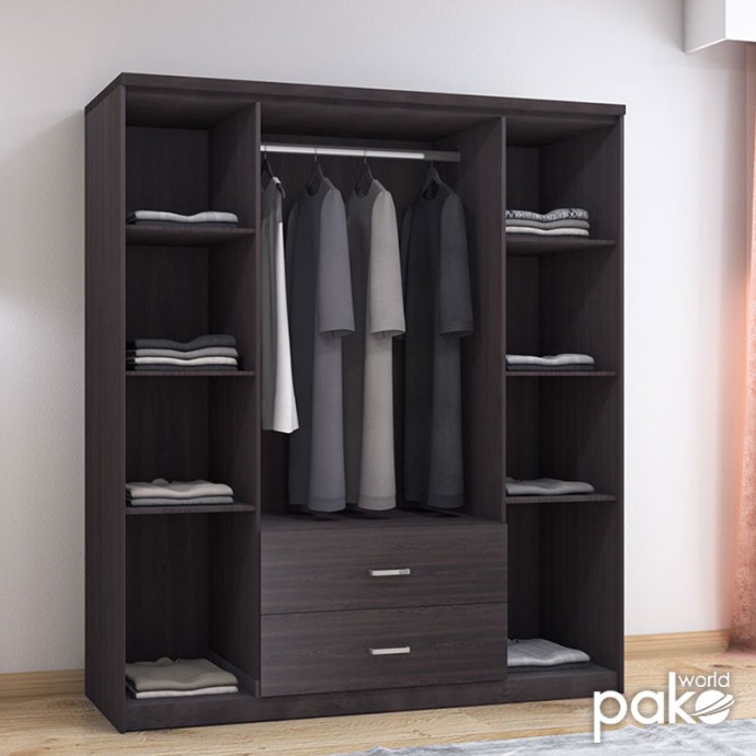 OLYMPUS ΝΤΟΥΛΑΠΑ ΡΟΥΧΩΝ ΤΕΤΡΑΦΥΛΛΗ 159x57x183cm WENGE 