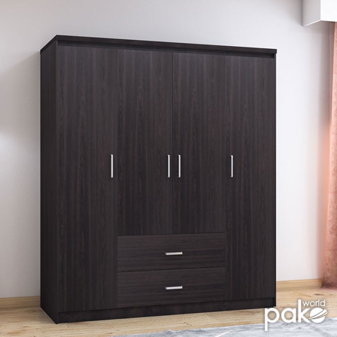 OLYMPUS ΝΤΟΥΛΑΠΑ ΡΟΥΧΩΝ ΤΕΤΡΑΦΥΛΛΗ 159x57x183cm WENGE 
