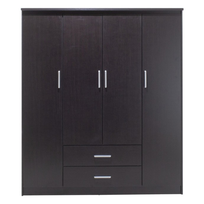 OLYMPUS ΝΤΟΥΛΑΠΑ ΡΟΥΧΩΝ ΤΕΤΡΑΦΥΛΛΗ 159x57x183cm WENGE 