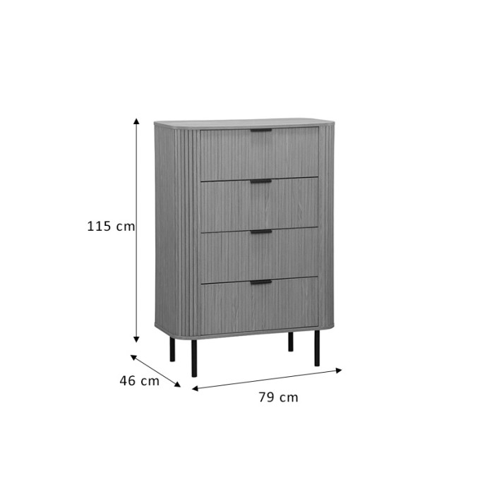 SCANDI ΣΥΡΤΑΡΙΕΡΑ ΜΕ 4 ΣΥΡΤΑΡΙΑ ΦΥΣΙΚΟ 79x46x115cm