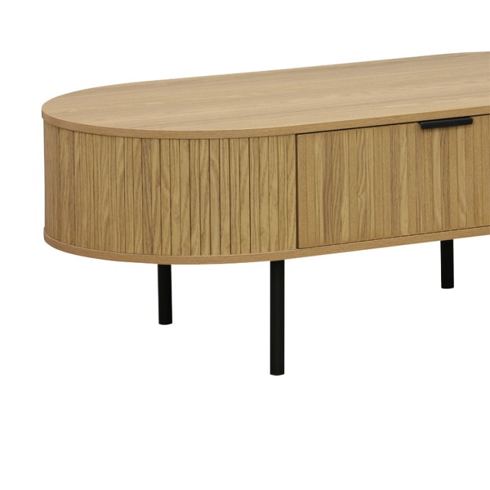 SCANDI ΤΡΑΠΕΖΙ ΣΑΛΟΝΙΟΥ 118x60x44cm MDF ΦΥΣΙΚΟ ΜΕ ΜΕΤΑΛΛΙΚΑ ΠΟΔΙΑ 
