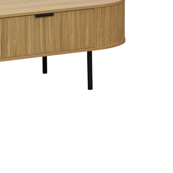 SCANDI ΤΡΑΠΕΖΙ ΣΑΛΟΝΙΟΥ 118x60x44cm MDF ΦΥΣΙΚΟ ΜΕ ΜΕΤΑΛΛΙΚΑ ΠΟΔΙΑ 
