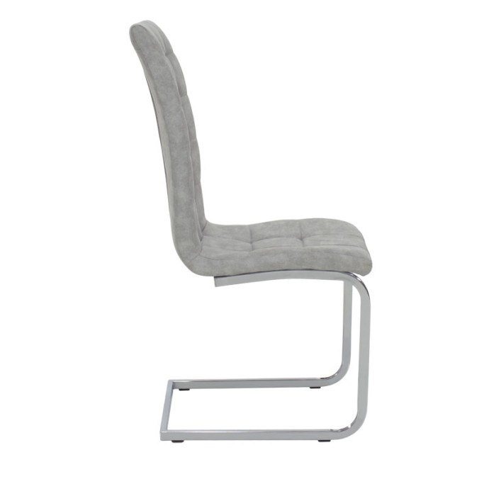 DARRELL ΚΑΡΕΚΛΑ PU ΑΝΤΙΚΕ ΓΚΡΙ-ΒΑΣΗ ΧΡΩΜΙΟΥ 42X49X106ΕΚ