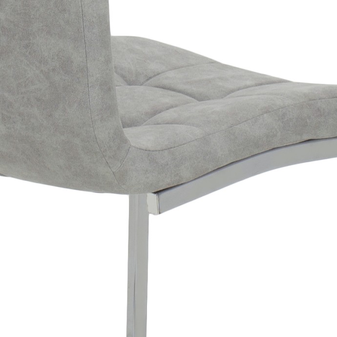 DARRELL ΚΑΡΕΚΛΑ PU ΑΝΤΙΚΕ ΓΚΡΙ-ΒΑΣΗ ΧΡΩΜΙΟΥ 42X49X106ΕΚ