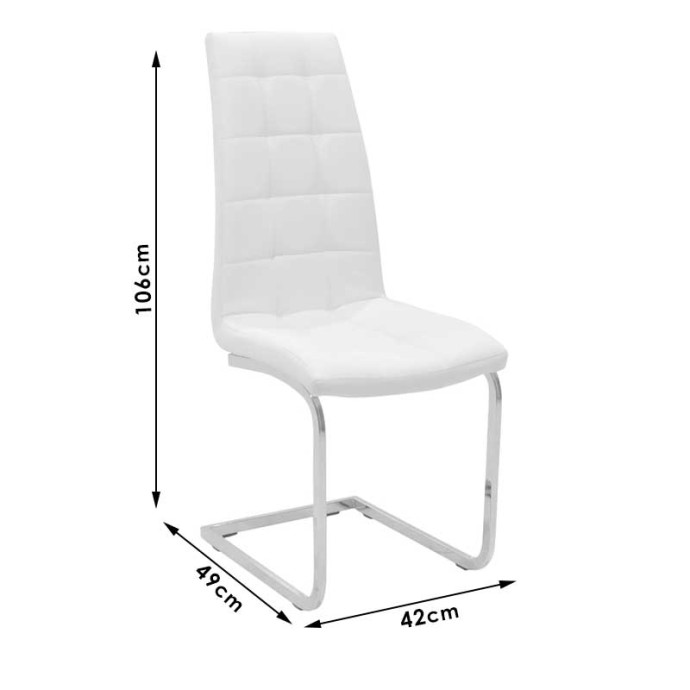 DARRELL ΚΑΡΕΚΛΑ PU ΑΝΤΙΚΕ ΓΚΡΙ-ΒΑΣΗ ΧΡΩΜΙΟΥ 42X49X106ΕΚ