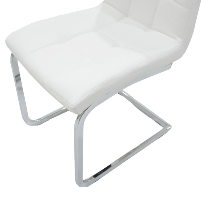 DARRELL ΚΑΡΕΚΛΑ PU ΛΕΥΚΟ-ΒΑΣΗ ΧΡΩΜΙΟΥ 42X49X106ΕΚ