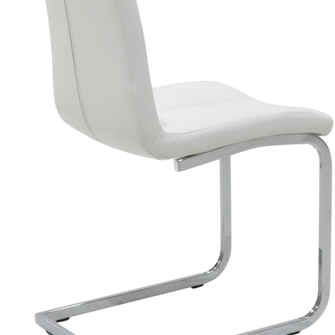 DARRELL ΚΑΡΕΚΛΑ PU ΛΕΥΚΟ-ΒΑΣΗ ΧΡΩΜΙΟΥ 42X49X106ΕΚ