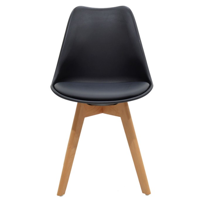 GASTON ΚΑΡΕΚΛΑ PP-PU 53.5x48.5x83cm ΜΑΥΡΟ-ΦΥΣΙΚΟ ΠΟΔΙ 
