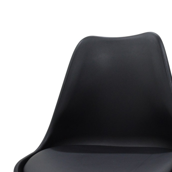 GASTON ΚΑΡΕΚΛΑ PP-PU 53.5x48.5x83cm ΜΑΥΡΟ-ΦΥΣΙΚΟ ΠΟΔΙ 