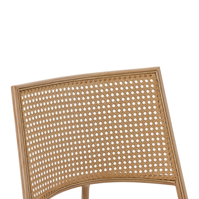 GIULIA ΚΑΡΕΚΛΑ 49x52x80cm ΦΥΣΙΚΟ PE RATTAN-ΜΠΕΖ ΥΦΑΣΜΑ