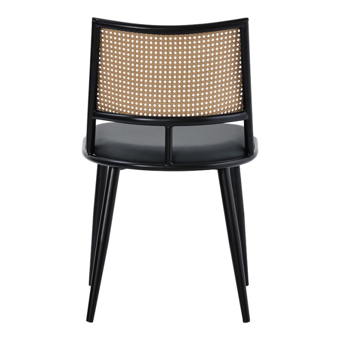 GIULIA ΚΑΡΕΚΛΑ ΦΥΣΙΚΟ PE RATTAN-ΑΝΘΡΑΚΙ PU-ΜΑΥΡΟ ΜΕΤΑΛΛΟ 49X52X80ΕΚ