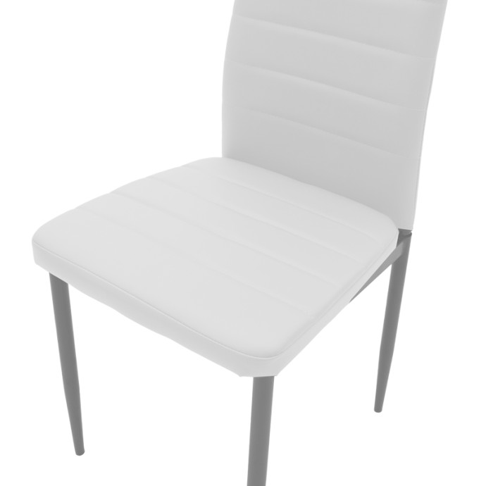 PARKER ΚΑΡΕΚΛΑ ΜΕΤΑΛΛΟ-PU ΛΕΥΚΟ-ΓΚΡΙ ΠΟΔΙ 42X48X98ΕΚ
