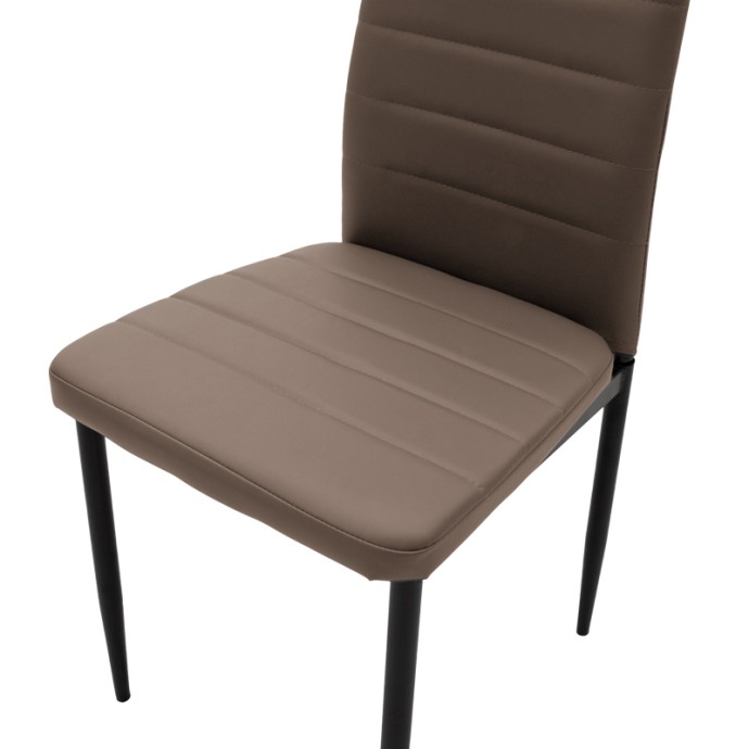 PARKER ΚΑΡΕΚΛΑ PU CAPPUCCINO-ΜΑΥΡΟ ΠΟΔΙ 42X48X98ΕΚ