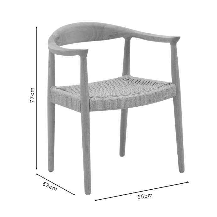 DYLON ΚΑΡΕΚΛΑ ΦΥΣΙΚΟ ΞΥΛΟ ΟΞΙΑΣ-ΕΔΡΑ ΦΥΣΙΚΟ RATTAN 48X52X89ΕΚ