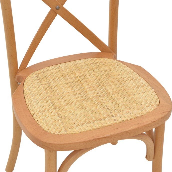 DYLON ΚΑΡΕΚΛΑ ΦΥΣΙΚΟ ΞΥΛΟ ΟΞΙΑΣ-ΕΔΡΑ ΦΥΣΙΚΟ RATTAN 48X52X89ΕΚ