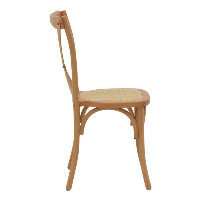 DYLON ΚΑΡΕΚΛΑ ΚΑΡΥΔΙ ΞΥΛΟ ΟΞΙΑΣ-ΕΔΡΑ ΦΥΣΙΚΟ RATTAN 48X52X89ΕΚ