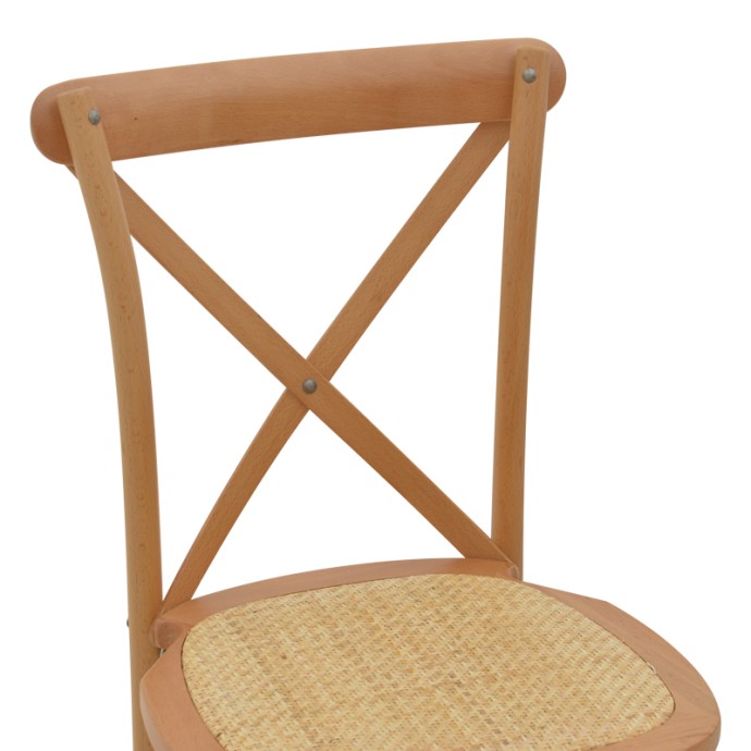 DYLON ΚΑΡΕΚΛΑ ΚΑΡΥΔΙ ΞΥΛΟ ΟΞΙΑΣ-ΕΔΡΑ ΦΥΣΙΚΟ RATTAN 48X52X89ΕΚ