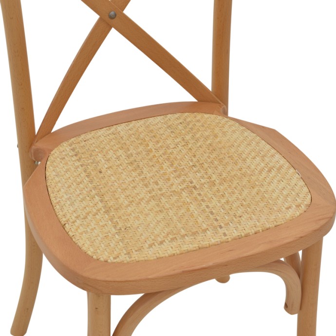 DYLON ΚΑΡΕΚΛΑ ΚΑΡΥΔΙ ΞΥΛΟ ΟΞΙΑΣ-ΕΔΡΑ ΦΥΣΙΚΟ RATTAN 48X52X89ΕΚ