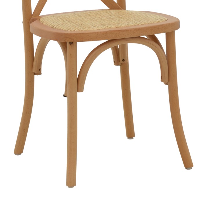 DYLON ΚΑΡΕΚΛΑ ΚΑΡΥΔΙ ΞΥΛΟ ΟΞΙΑΣ-ΕΔΡΑ ΦΥΣΙΚΟ RATTAN 48X52X89ΕΚ