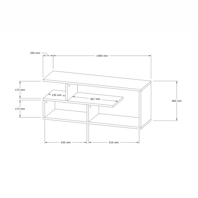 ΕΠΙΠΛΟ ΤΗΛΕΟΡΑΣΗΣ WALDO 100X29,5X40ΕΚ ΦΥΣΙΚΟ ΜΕΛΑΜΙΝΗΣ 