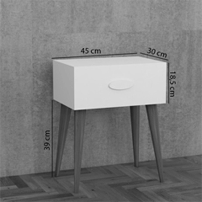 LABER ΚΟΜΟΔΙΝΟ ΜΕ ΕΝΑ ΣΥΡΤΑΡΙ ΛΕΥΚΟ ΜΕΛΑΜΙΝΗΣ 45X30X57.5ΕΚ