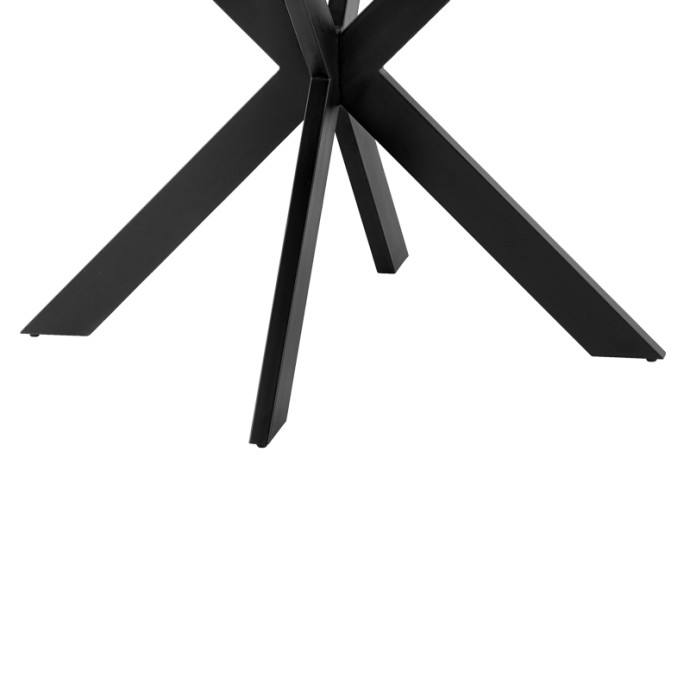 JESTON ΤΡΑΠΕΖΙ Φ120x75εκ MDF SONOMA-ΠΟΔ ΜΑΥΡΟ ΜΕΤΑΛΛΟ 