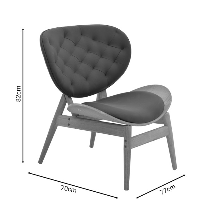 UDALLE ΠΟΛΥΘΡΟΝΑ RELAX ΜΑΣΙΦ ΞΥΛΟ ΚΑΡΥΔΙ-PU ΜΑΥΡΟ 77X70X82ΕΚ